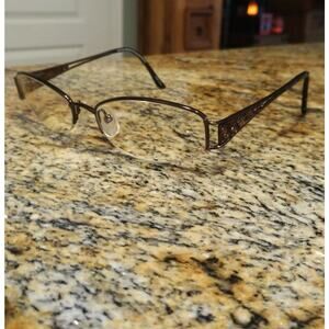 COTE D'AZUR BOUTIQUE Eyeglasses FRAMES EUROPA 126-01 Metal Half-rim 53-18-135
